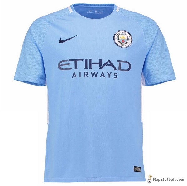 Tailandia Camiseta Manchester City Replica Primera Ropa 2017/18 Azul